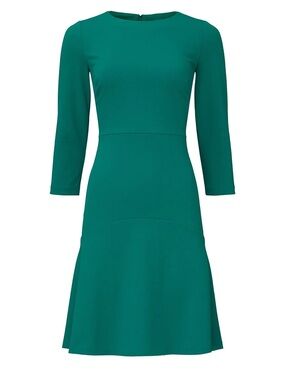 Lauren Ralph Lauren Baba Green Fit-and-Flare Midi Dress